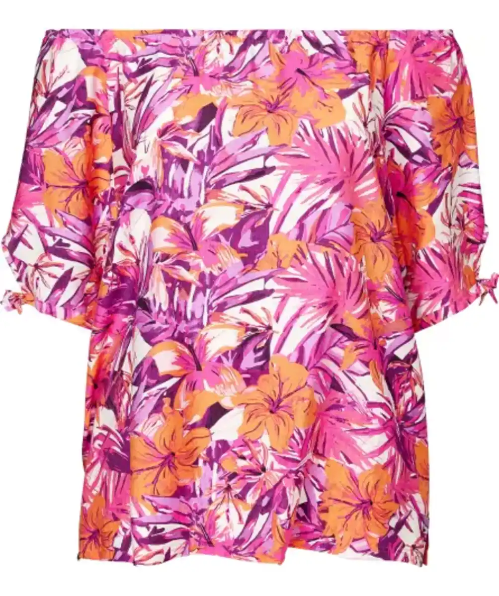 Bild 1 von Florale Bluse, pink bedruckt