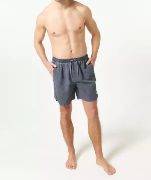 Bild 1 von Badeshorts mit Waschungseffekten, jeans grau
