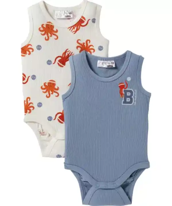 Bild 1 von Bodys mit Rippstruktur, hellblau
