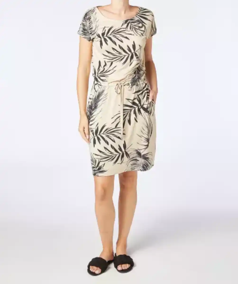 Bild 1 von Kleid mit Tunnelzug, natur bedruckt