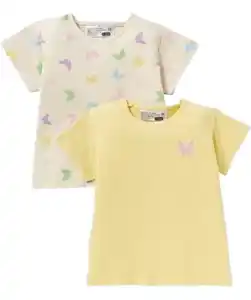 T-Shirts Schmetterlinge, hellgelb