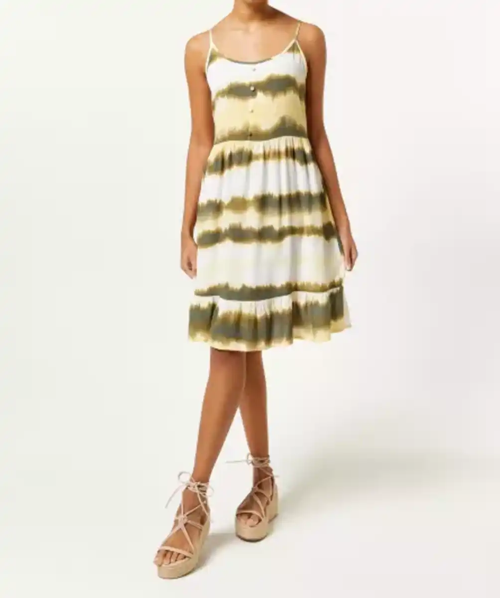 Bild 1 von Kleid in Batikoptik, natur bedruckt