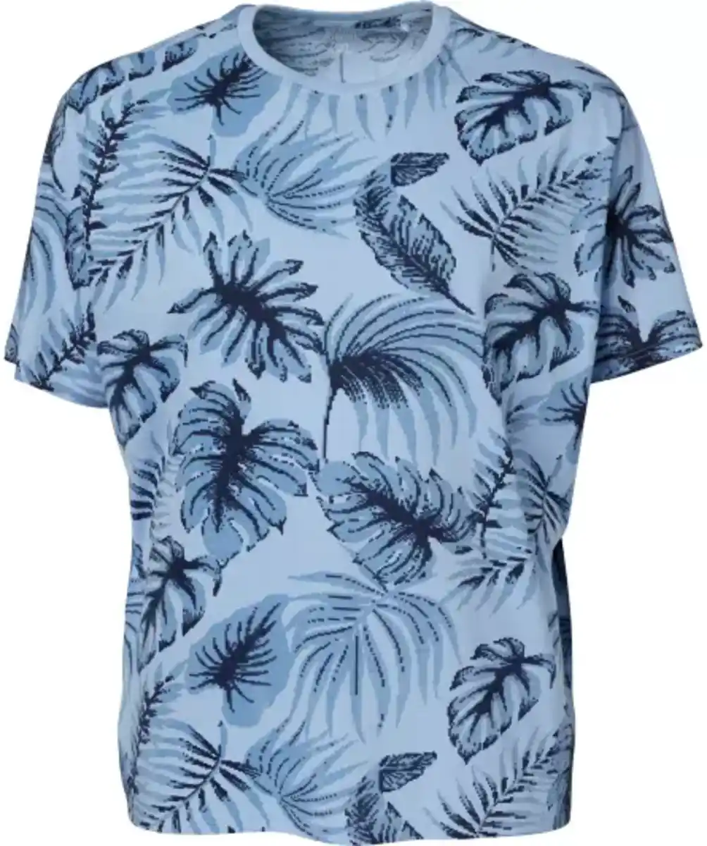 Bild 1 von Bedrucktes T-Shirt, blau bedruckt