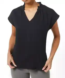 Musselin-Bluse, schwarz