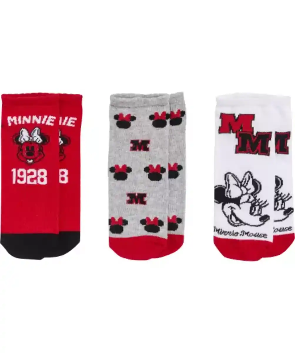Bild 1 von Minnie Mouse Lizenz Sneakersocken, rosa