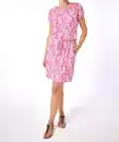 Bild 1 von Kleid mit Tunnelzug, pink bedruckt