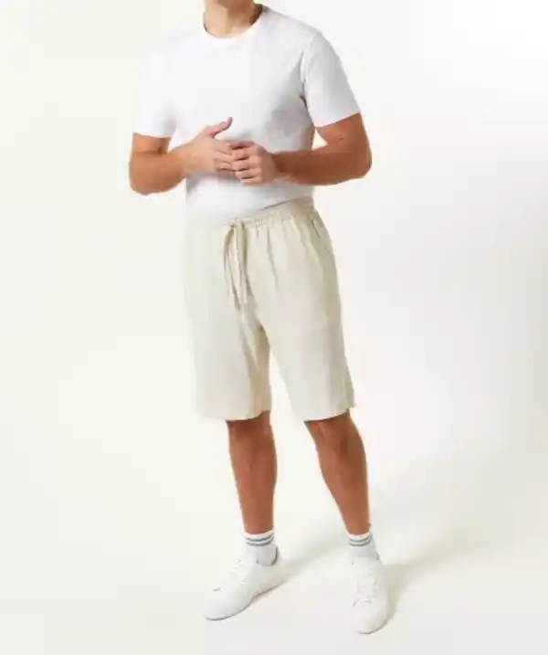 Bild 1 von Shorts mit Leinenanteil, naturfarben