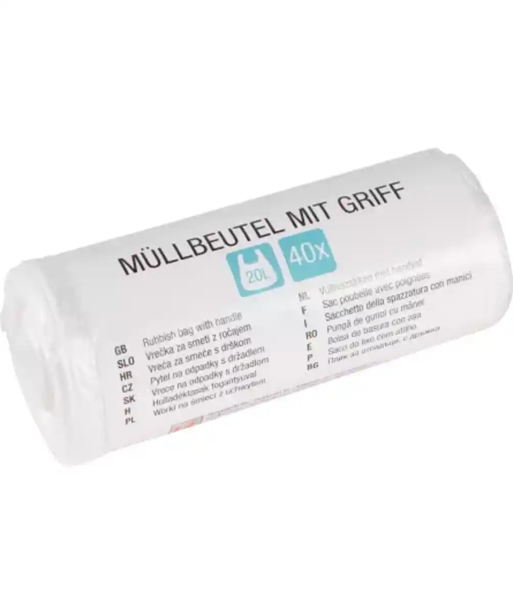 Bild 1 von Müllbeutel mit Griff, weiß