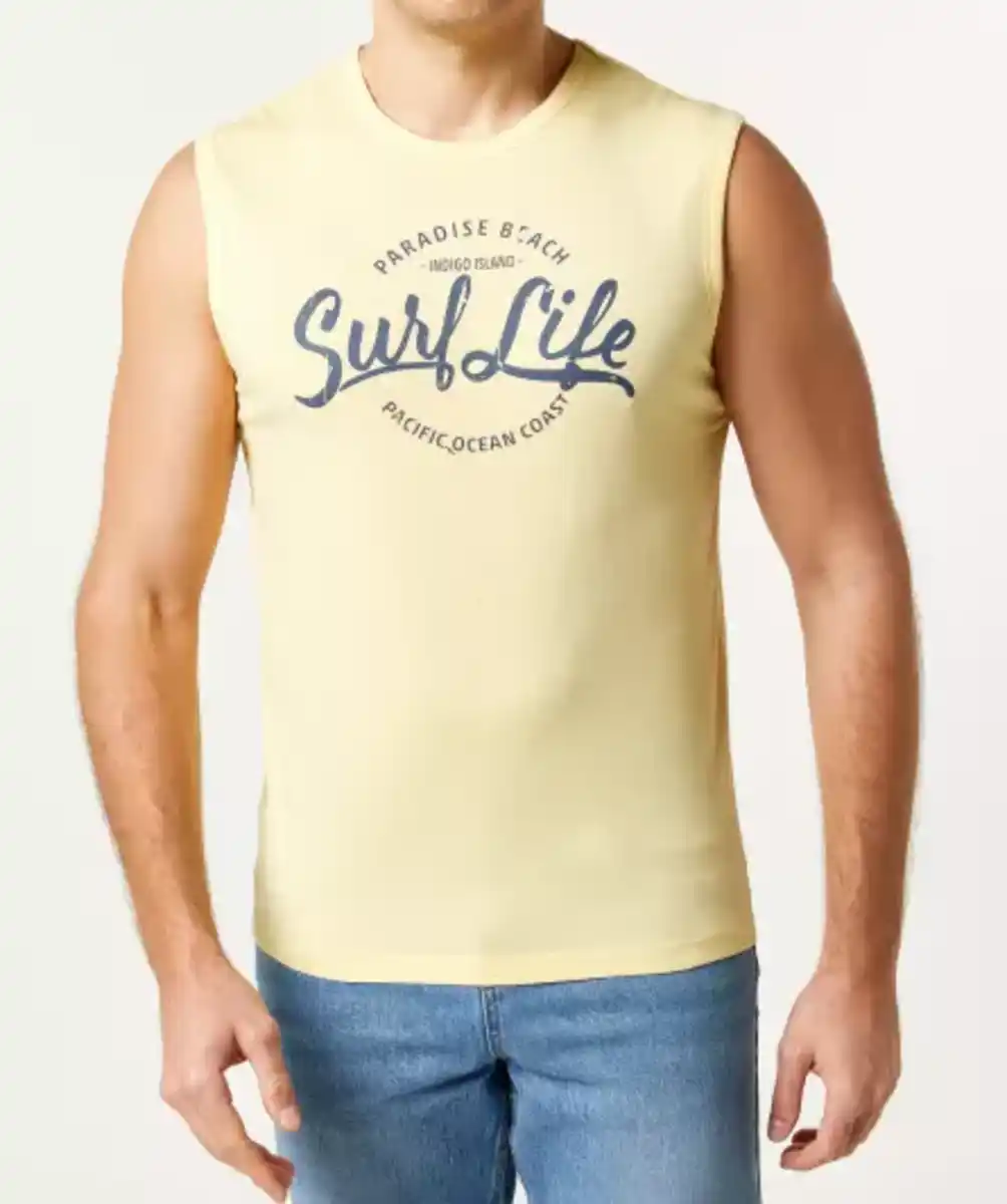 Bild 1 von Ärmelloses Tanktop, hellgelb