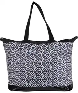 Shopper mit Reißverschluss, schwarz