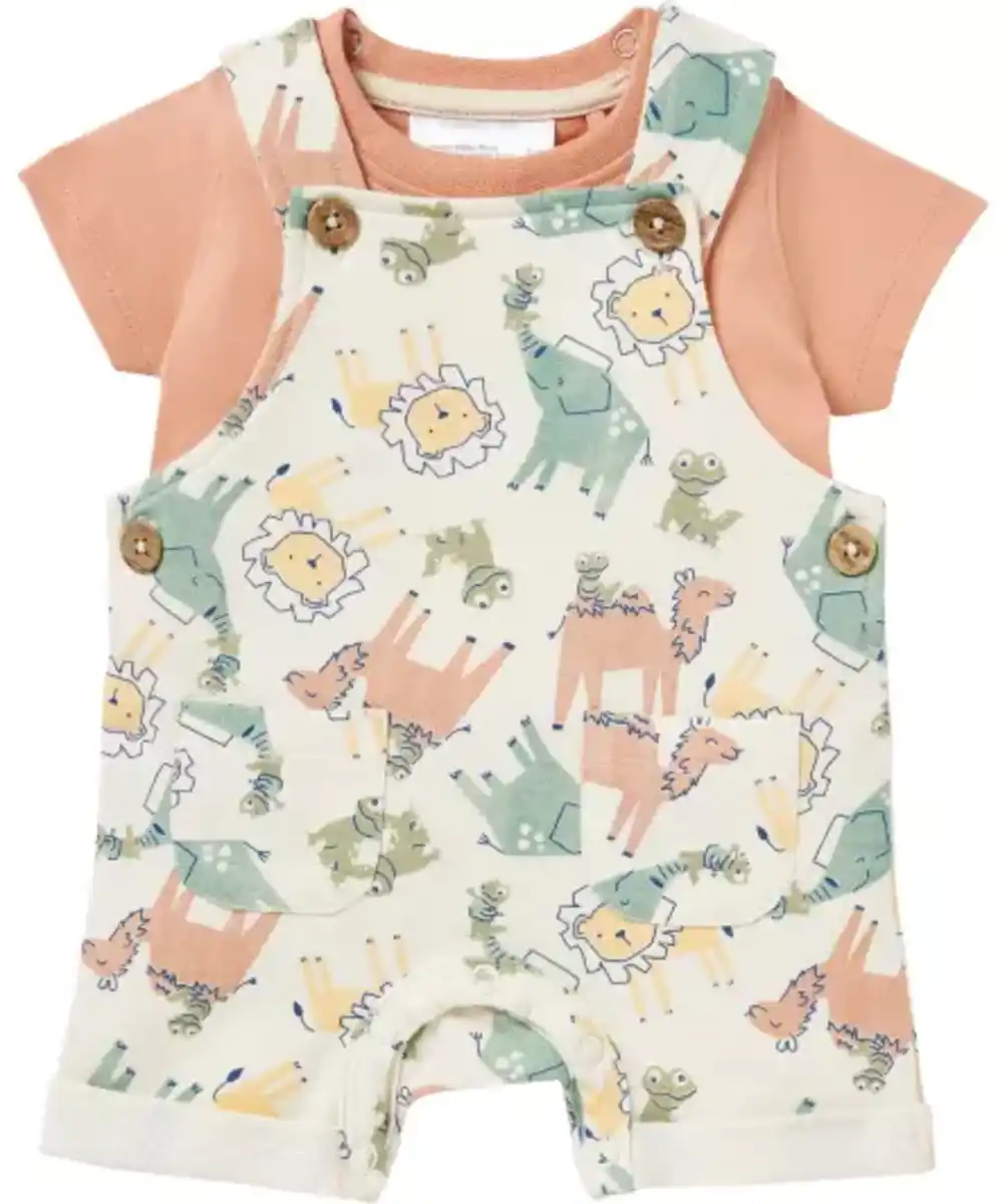 Bild 1 von Newborn T-Shirt + Latzhose, braun