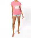 Bild 1 von Pyjama mit Blumen, rosa bedruckt
