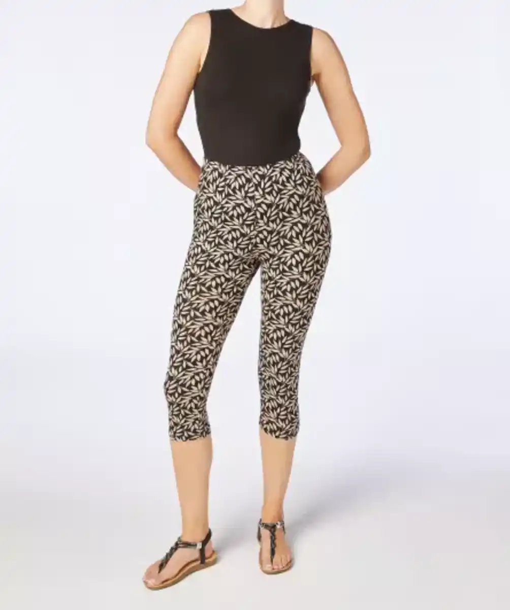 Bild 1 von Leggings Blattmuster, Blumendruck