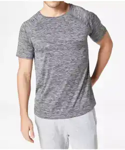 Meliertes Sport-Shirt, schwarz