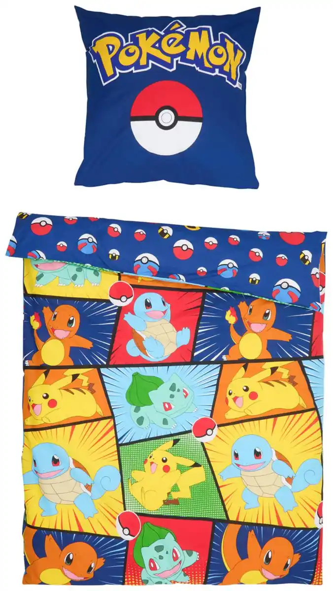 Bild 1 von Wende-Bettwäsche-Set »Pokémon«, 2-teilig