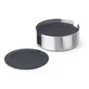 Bild 1 von Blomus Untersetzerset Lareto, Schwarz, Metall, Kunststoff, 6-teilig, rund, inkl. Ständer, Wohntextilien, Tischwäsche, Untersetzer