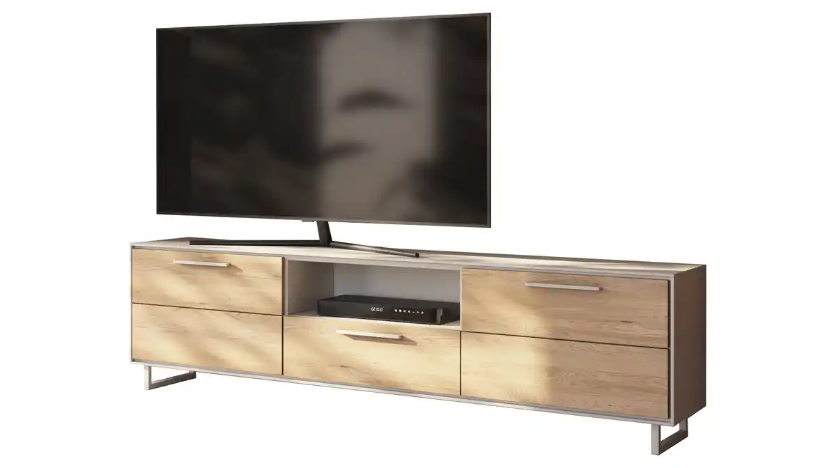 Bild 1 von TV - Lowboard Eiche teilmassiv geölt 185 cm TV-Board - KAI