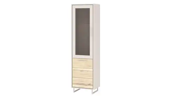Bild 1 von Vitrine mit Glastür Eiche teilmassiv geölt Breite 54 cm - KAI