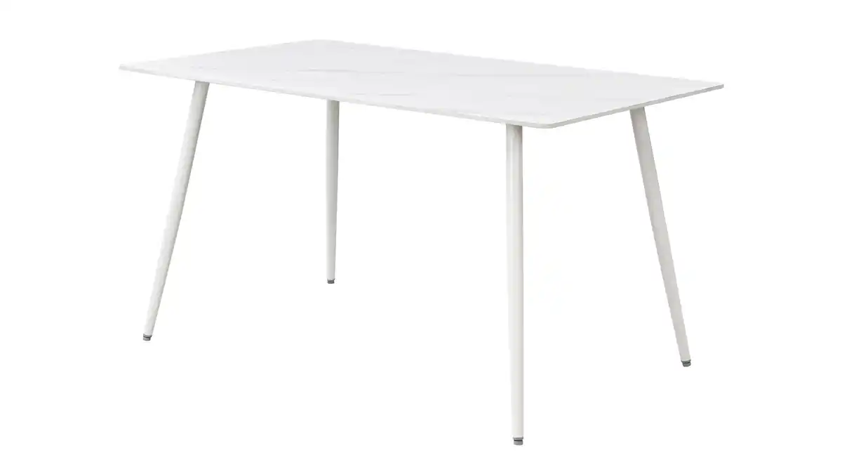 Bild 1 von Esstisch 140 x 80 cm weiß Marmoroptik - AMELIE