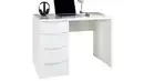 Bild 1 von Computerschreibtisch mit Schublade weiß hochglanz 110 cm - ESPRESSO