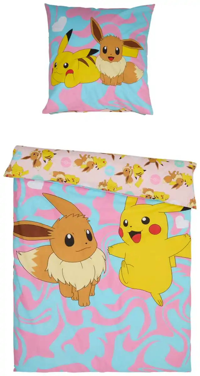 Bild 2 von Wende-Bettwäsche-Set »Pokémon«, 2-teilig