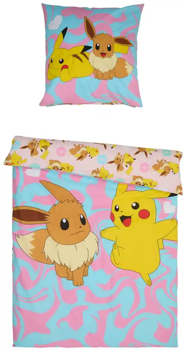 Bild 2 von Wende-Bettwäsche-Set »Pokémon«, 2-teilig