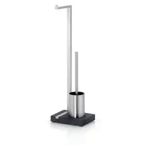 Blomus Toilettenpapierhalter, Metall, Kunststoff, Stein, 15x64.5x20 cm, Badezimmer, WC Ausstattung, Toilettenpapierhalter