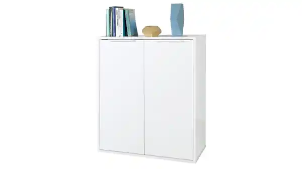Bild 1 von Kommode weiß hochglanz 72 x 88 cm - 2-türig - ESPRESSO