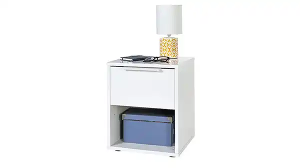 Bild 1 von Nachttisch weiß hochglanz 52 x 87 cm 1 Schublade - ESPRESSO