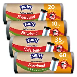 Swirl Müllbeutel mit Fixierband
