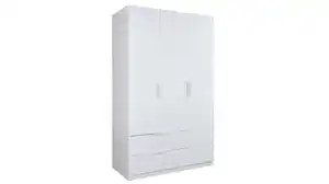 Kleiderschrank weiß hochglanz - Schubladen - 119 cm - ESPRESSO