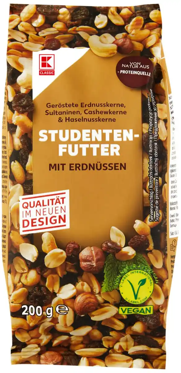 Bild 1 von K-CLASSIC Studentenfutter mit Erdnüssen, 200-g-Beutel