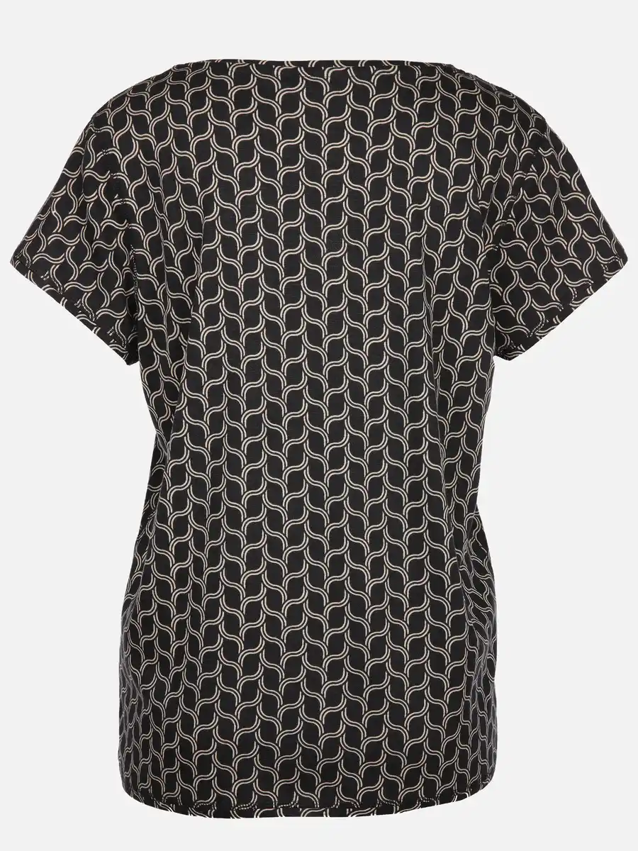 Bild 2 von Damen Shirt mit Alloverprint Schwarz
