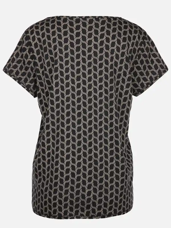 Bild 2 von Damen Shirt mit Alloverprint Schwarz