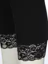 Bild 4 von Damen Capri Leggings mit Spitzenbesatz Schwarz