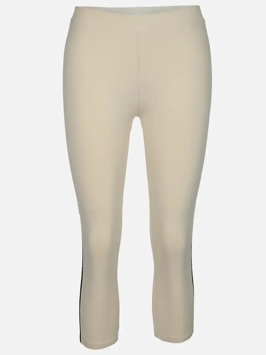 Bild 1 von Damen Capri Leggings mit Galonstreifen Beige