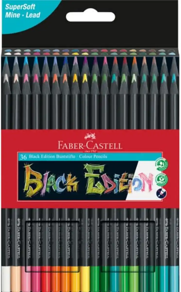 Bild 1 von FABER CASTELL Buntstifte Black Edition 36er Kartonetui, 1 Stk