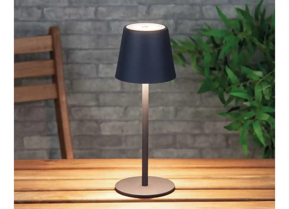 Bild 1 von Metall-Bistroleuchte dimmbar 11x30cm 52 LEDs Warmweiß Schwarz