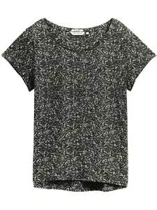 Damen T-Shirt meliert Schwarz
