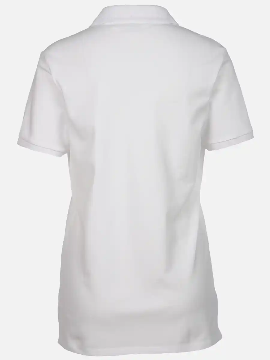 Bild 2 von Damen Poloshirt mit schlichter Stickerei Weiß