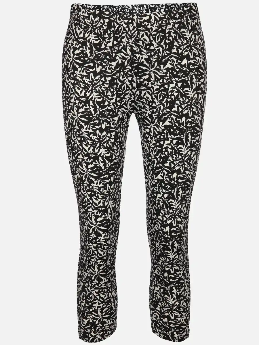 Bild 1 von Damen Capri Leggings mit Alloverprint Weiß