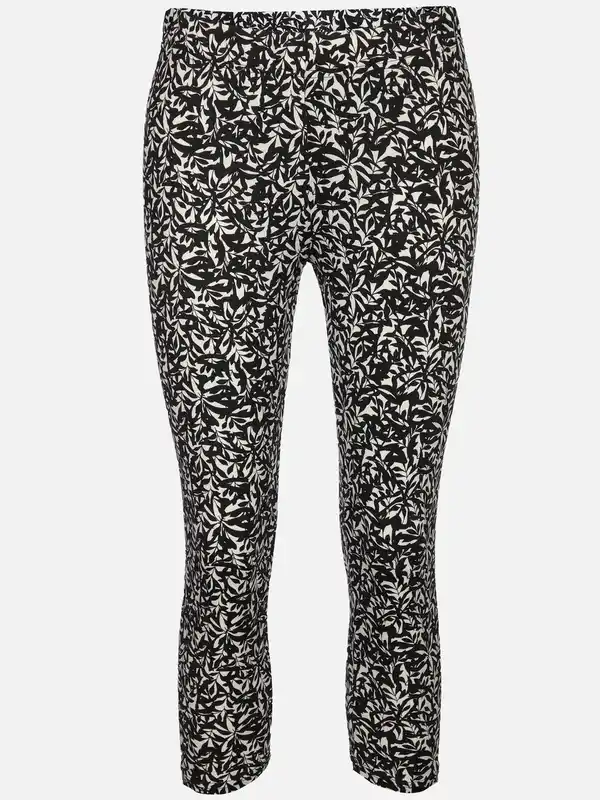 Bild 1 von Damen Capri Leggings mit Alloverprint Weiß