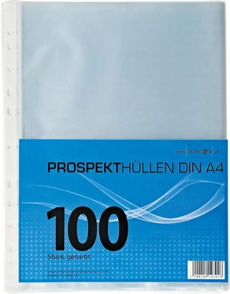 Bild 1 von PAPERZONE Prospekthüllen genarbt 100Stück, 100 Stk