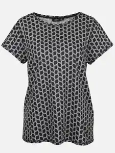 Damen Shirt mit Alloverprint Grün