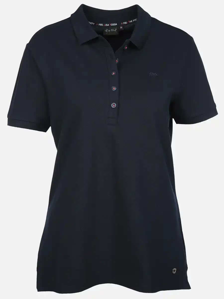 Bild 1 von Damen Poloshirt mit schlichter Stickerei Marine