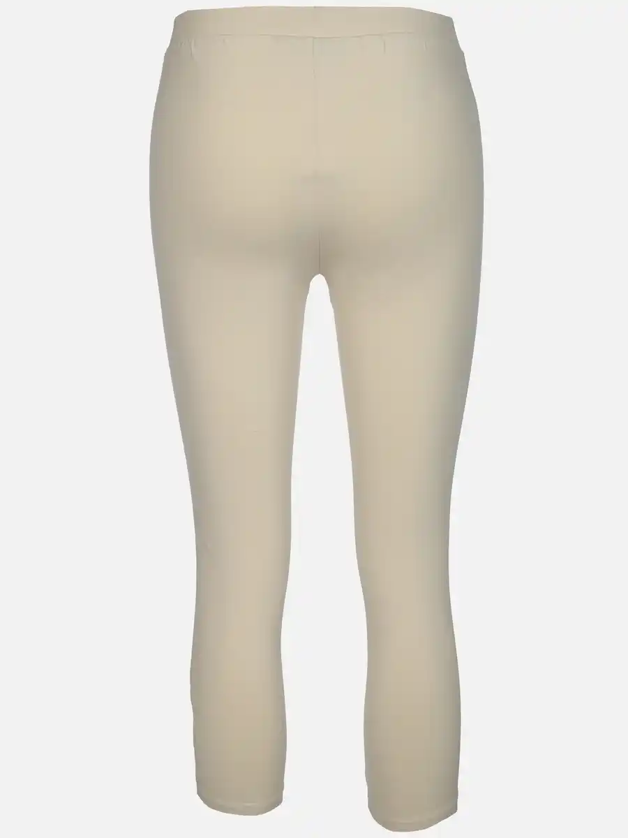 Bild 2 von Damen Capri Leggings mit Galonstreifen Beige