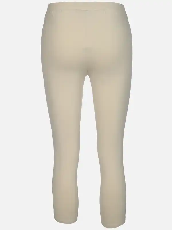 Bild 2 von Damen Capri Leggings mit Galonstreifen Beige