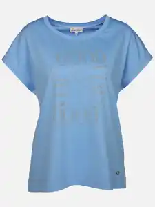 Damen Shirt mit Strassbesatz Blau