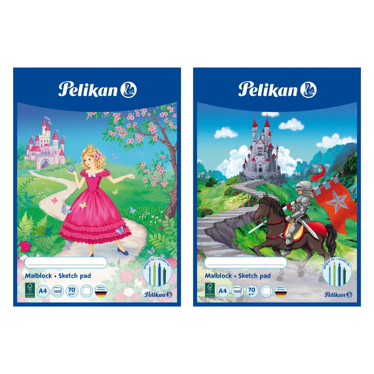 Bild 1 von Pelikan Malblock A4 sortiert 100 Blatt 70g/qm, 1 Stk