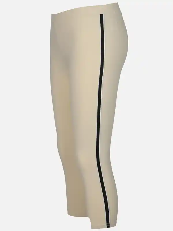 Bild 3 von Damen Capri Leggings mit Galonstreifen Beige